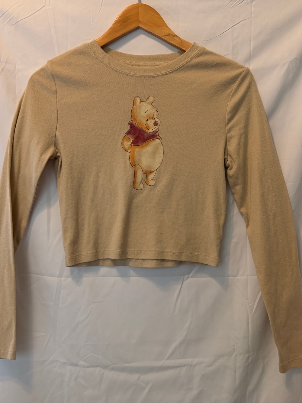 Disney Beige Winnie the Pooh Long-Sleeve Tee